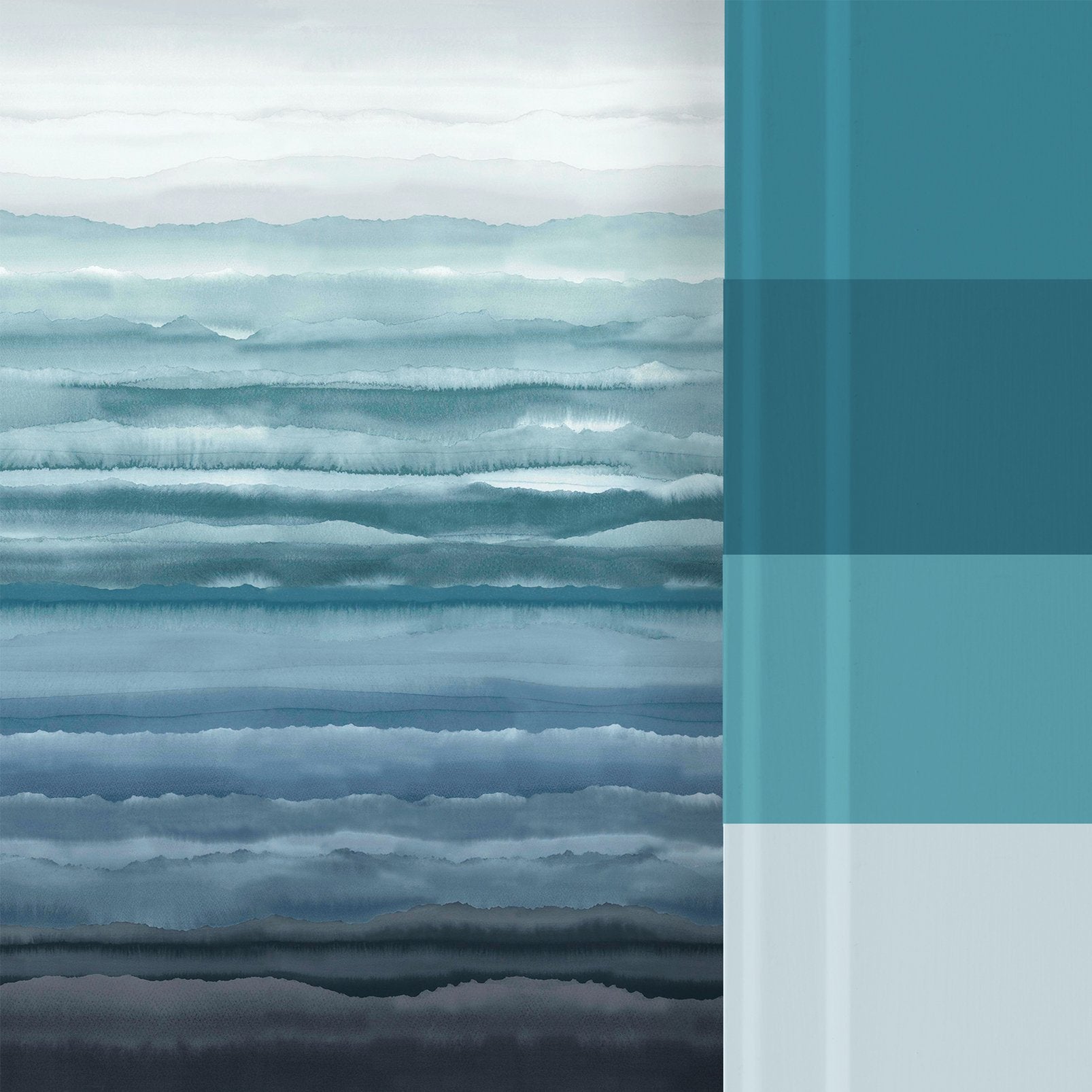 Strata Sapphire Bespoke Mural by Clarissa Hulse