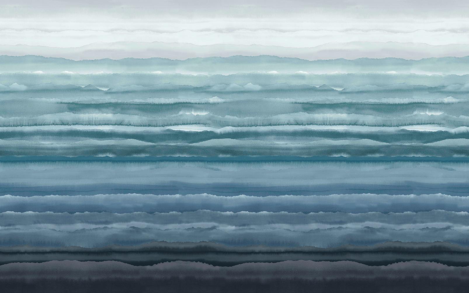 Strata Sapphire Bespoke Mural by Clarissa Hulse