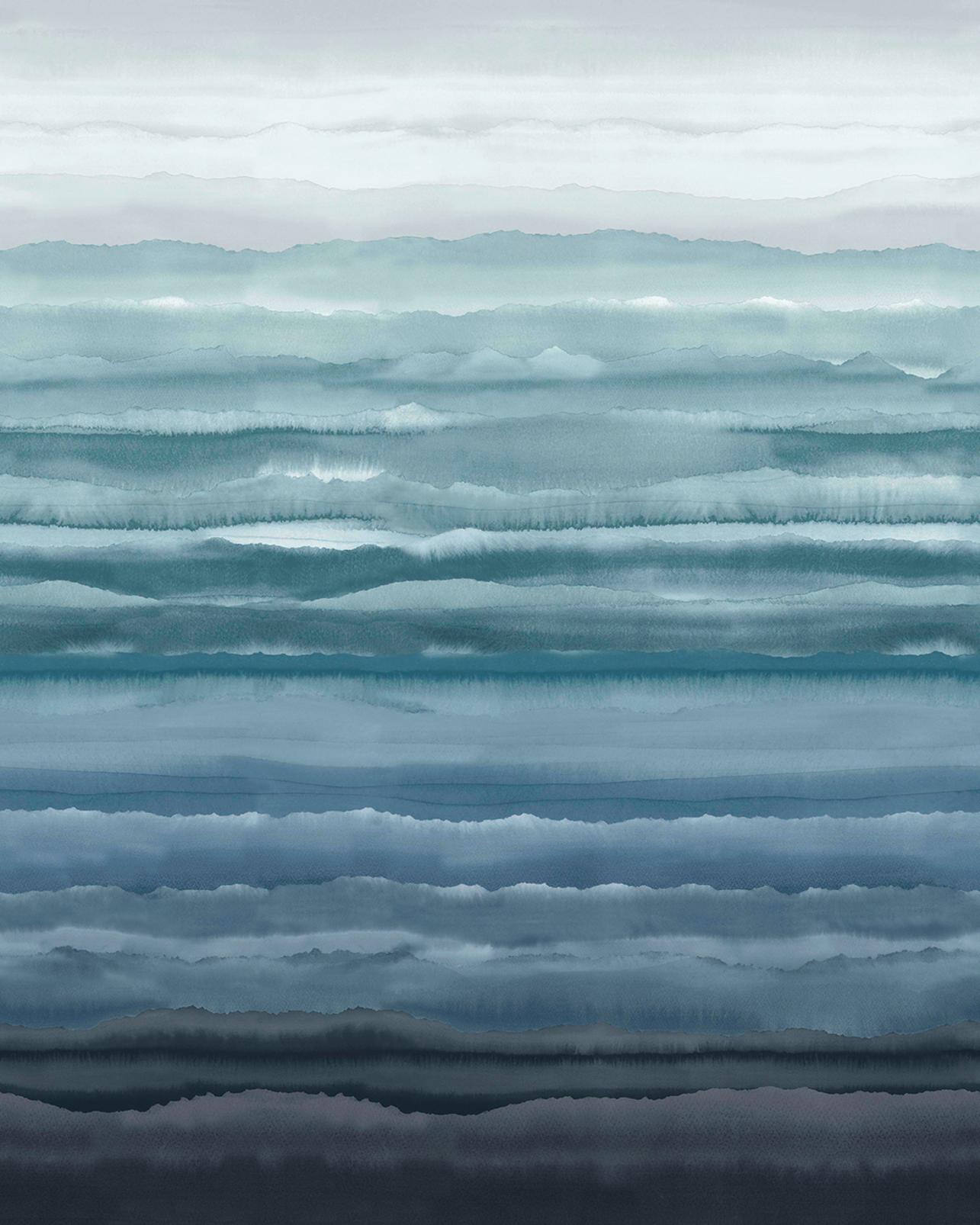Strata Sapphire Bespoke Mural by Clarissa Hulse