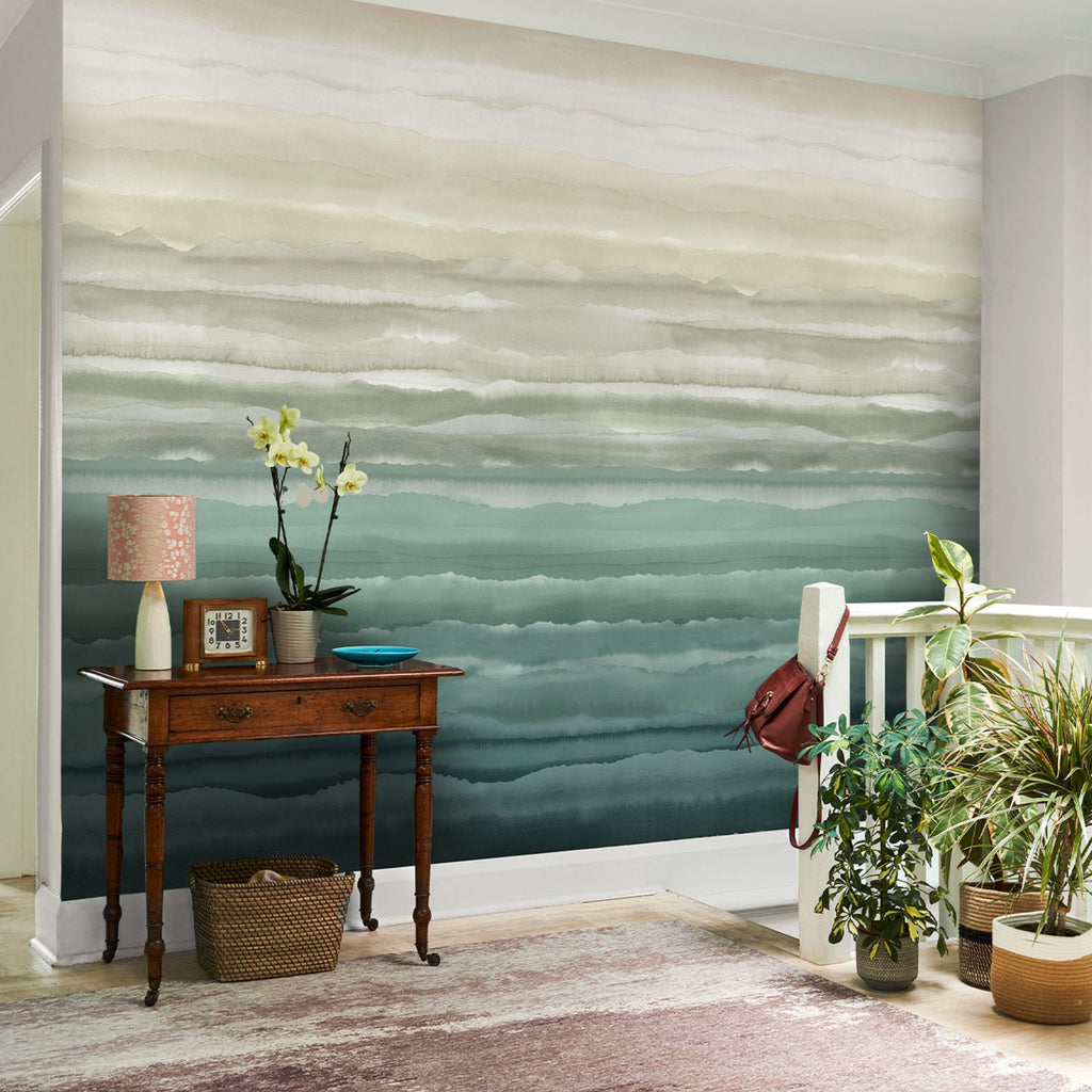 Strata Jade Bespoke Mural by Clarissa Hulse