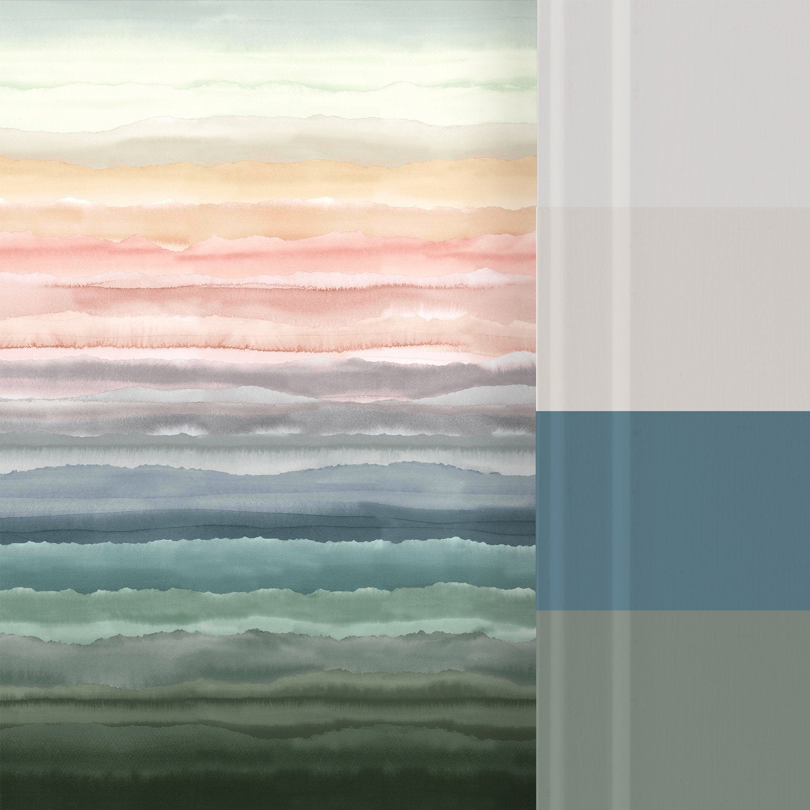 Strata Dawn Bespoke Mural by Clarissa Hulse