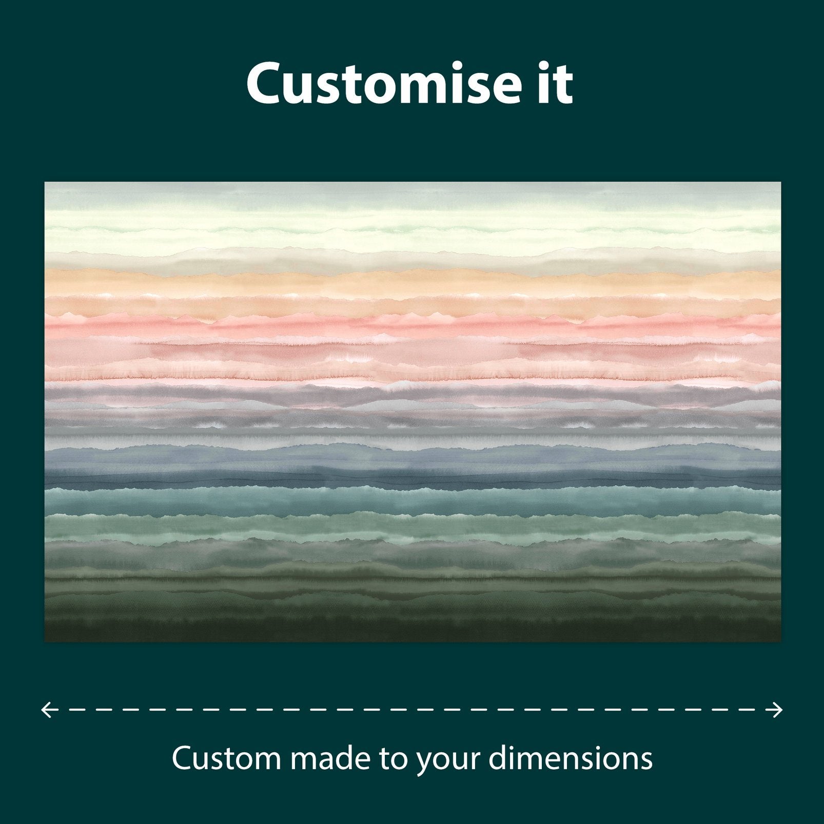 Strata Dawn Bespoke Mural by Clarissa Hulse