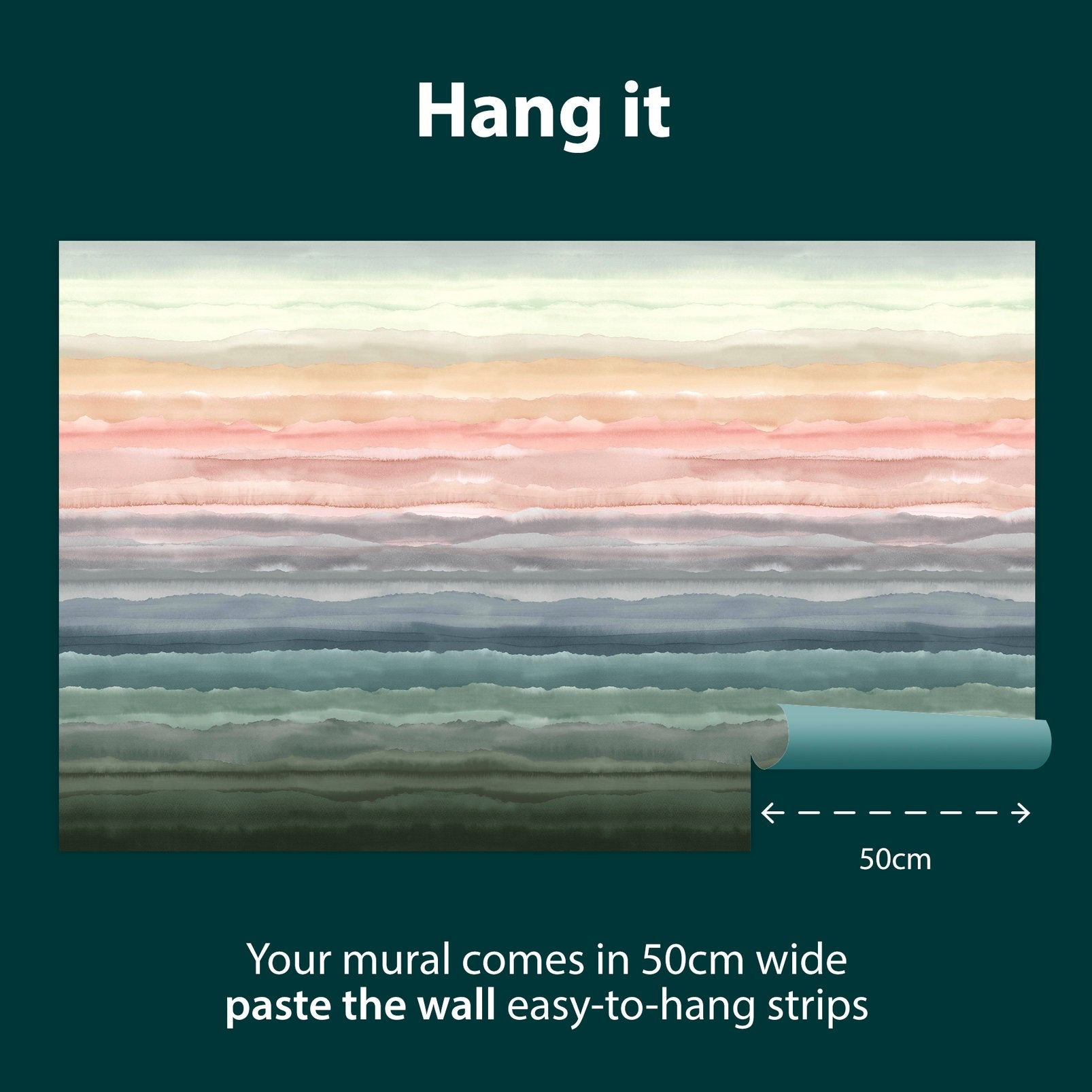 Strata Dawn Bespoke Mural by Clarissa Hulse