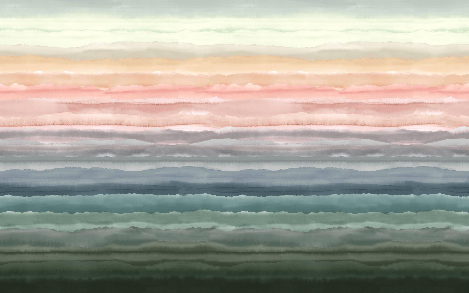 Strata Dawn Bespoke Mural by Clarissa Hulse