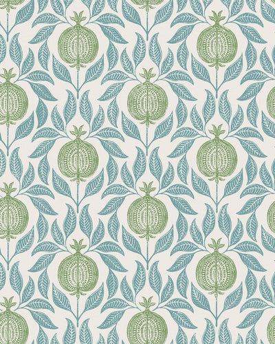 Apple of Grenada Blue & Green Wallpaper