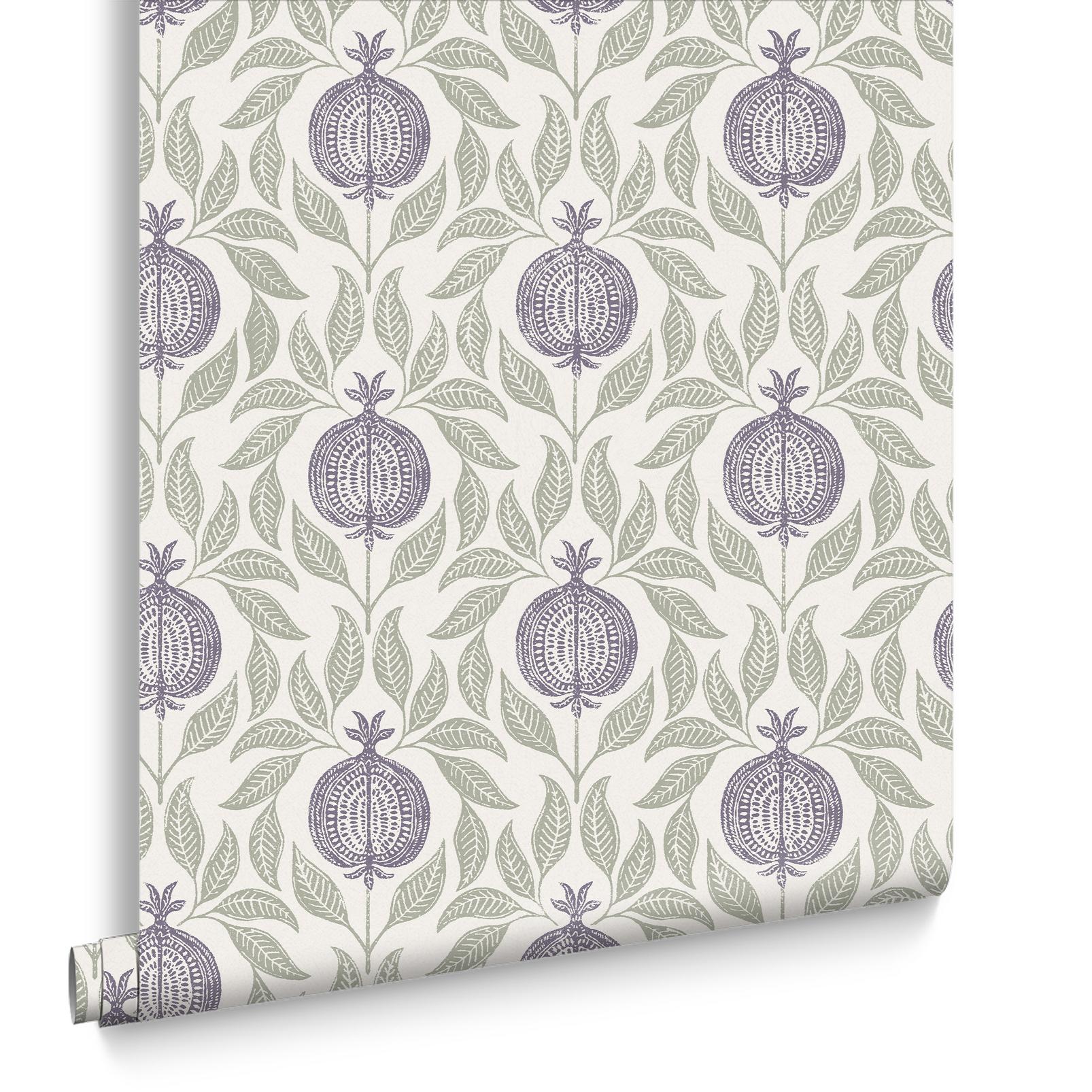 Apple of Grenada Purple & Green Wallpaper