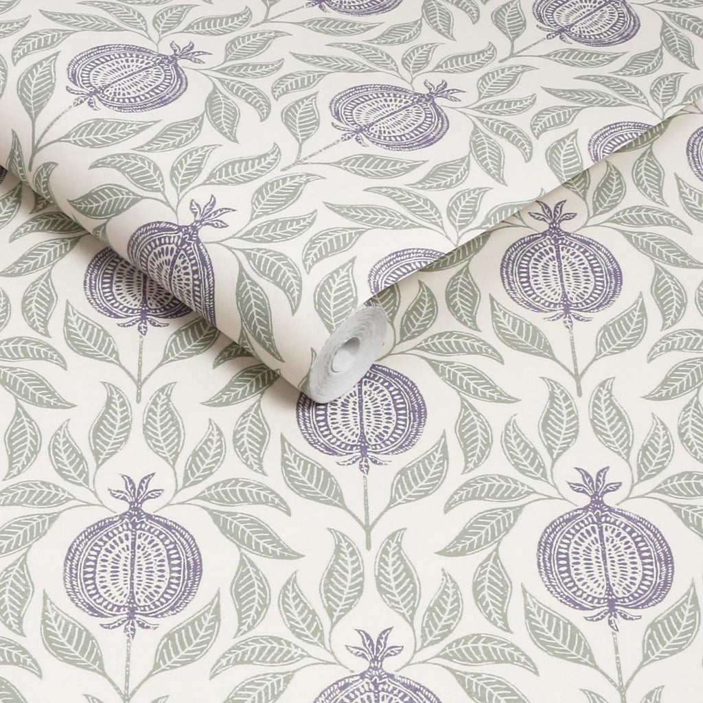 Apple of Grenada Purple & Green Wallpaper