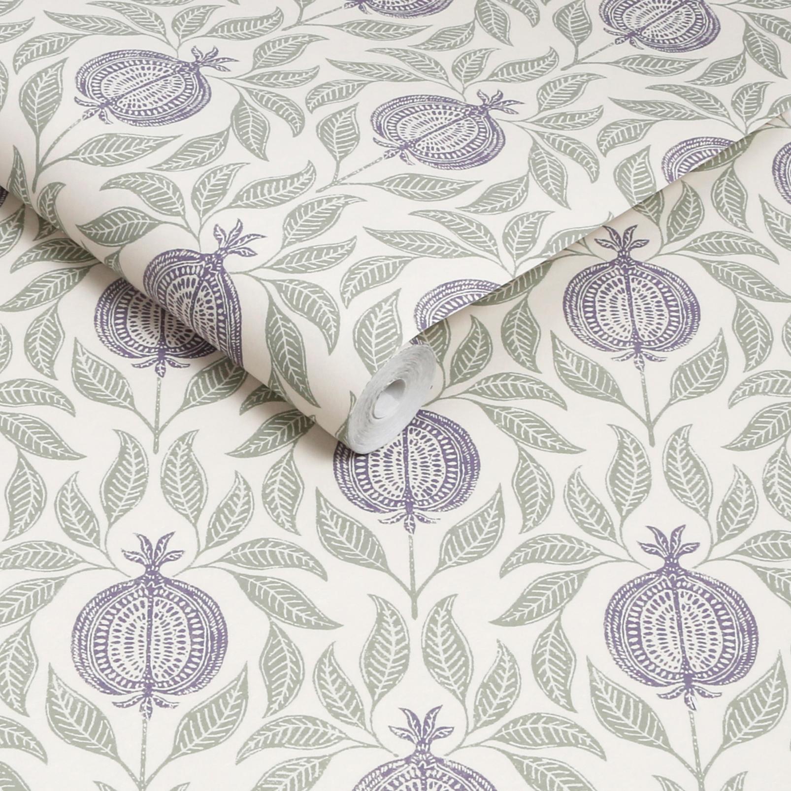 Apple of Grenada Purple & Green Wallpaper