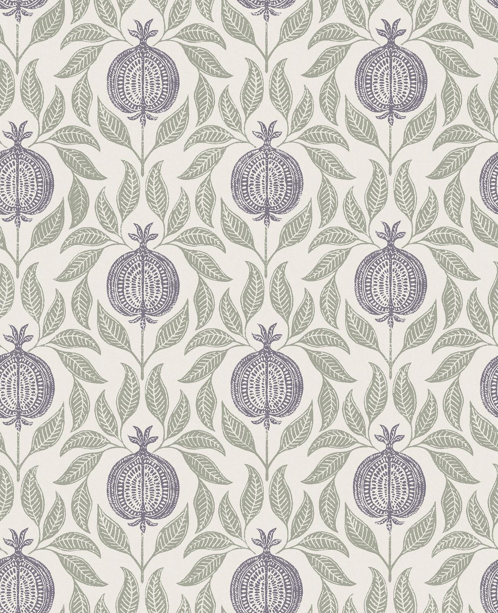 Apple of Grenada Purple & Green Wallpaper