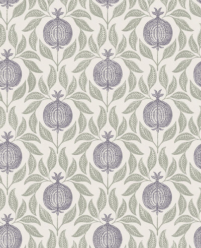 Apple of Grenada Purple & Green Wallpaper