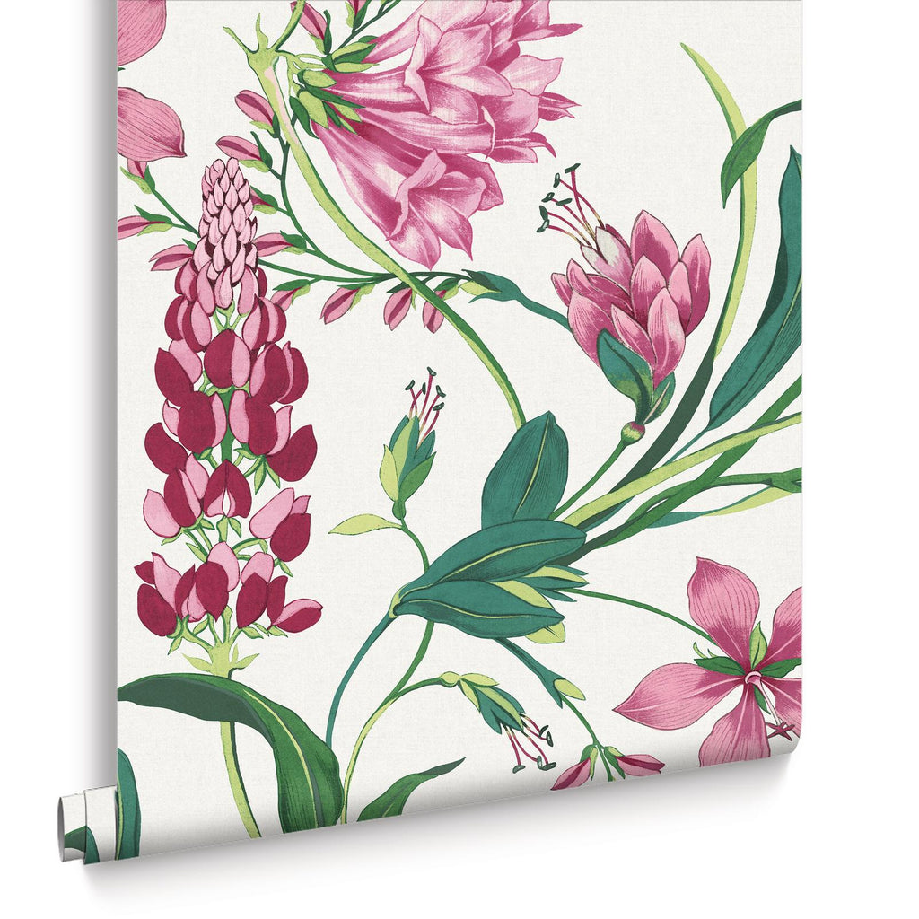 Botanist's Scroll Mauve Wallpaper