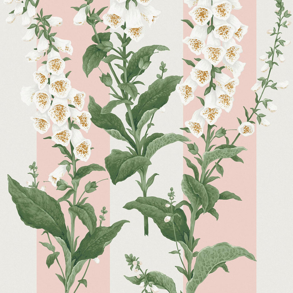Foxglove Stripe Blush Wallpaper