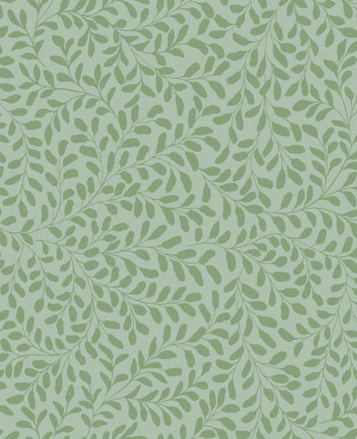 Gilded Leaf Sage & Pale Gold Wallpaper