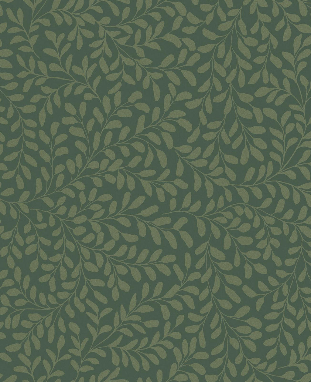Gilded Leaf Olive Wallpaper