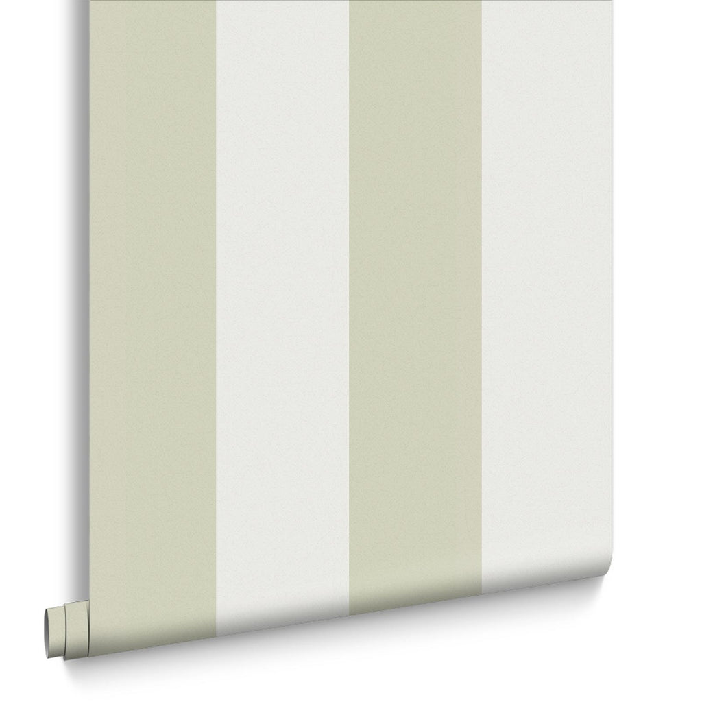 Quartet Stripe Sage Wallpaper