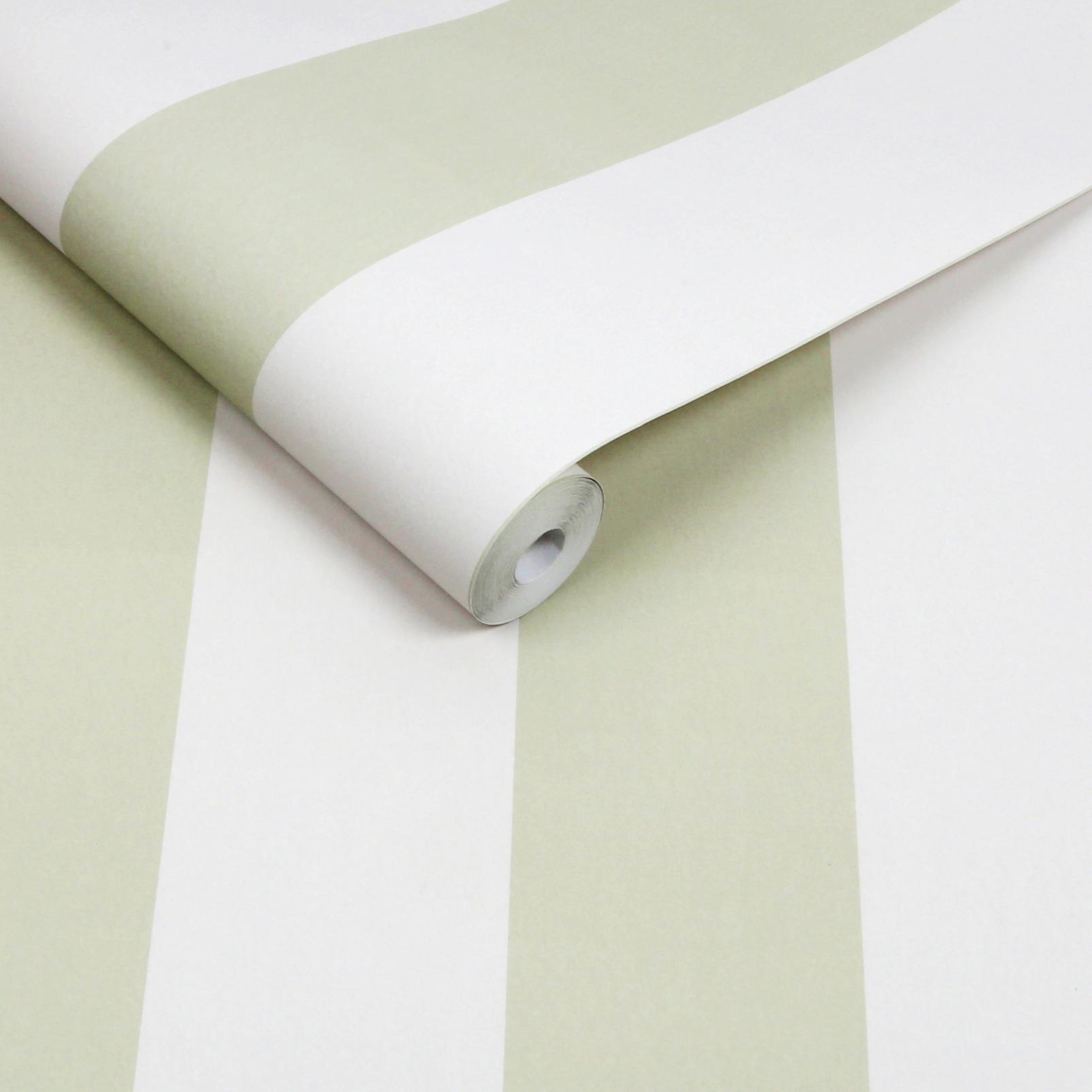 Quartet Stripe Sage Wallpaper