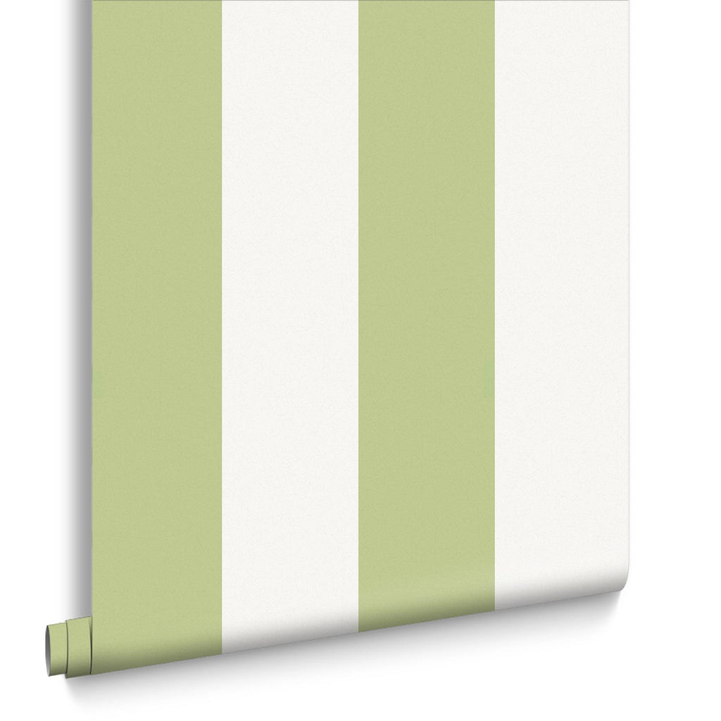 Quartet Stripe Green Wallpaper