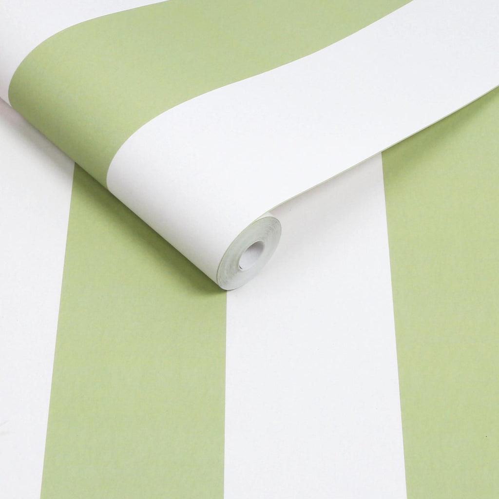 Quartet Stripe Green Wallpaper