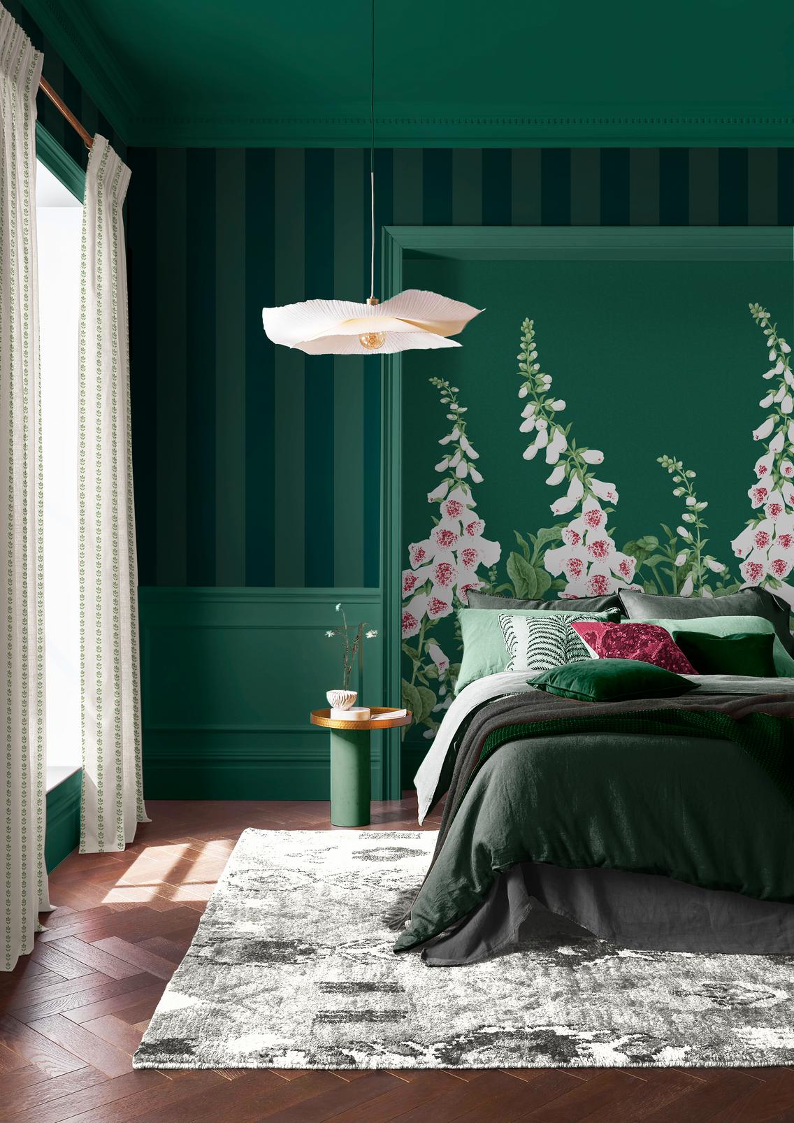 Quartet Stripe Teal Wallpaper
