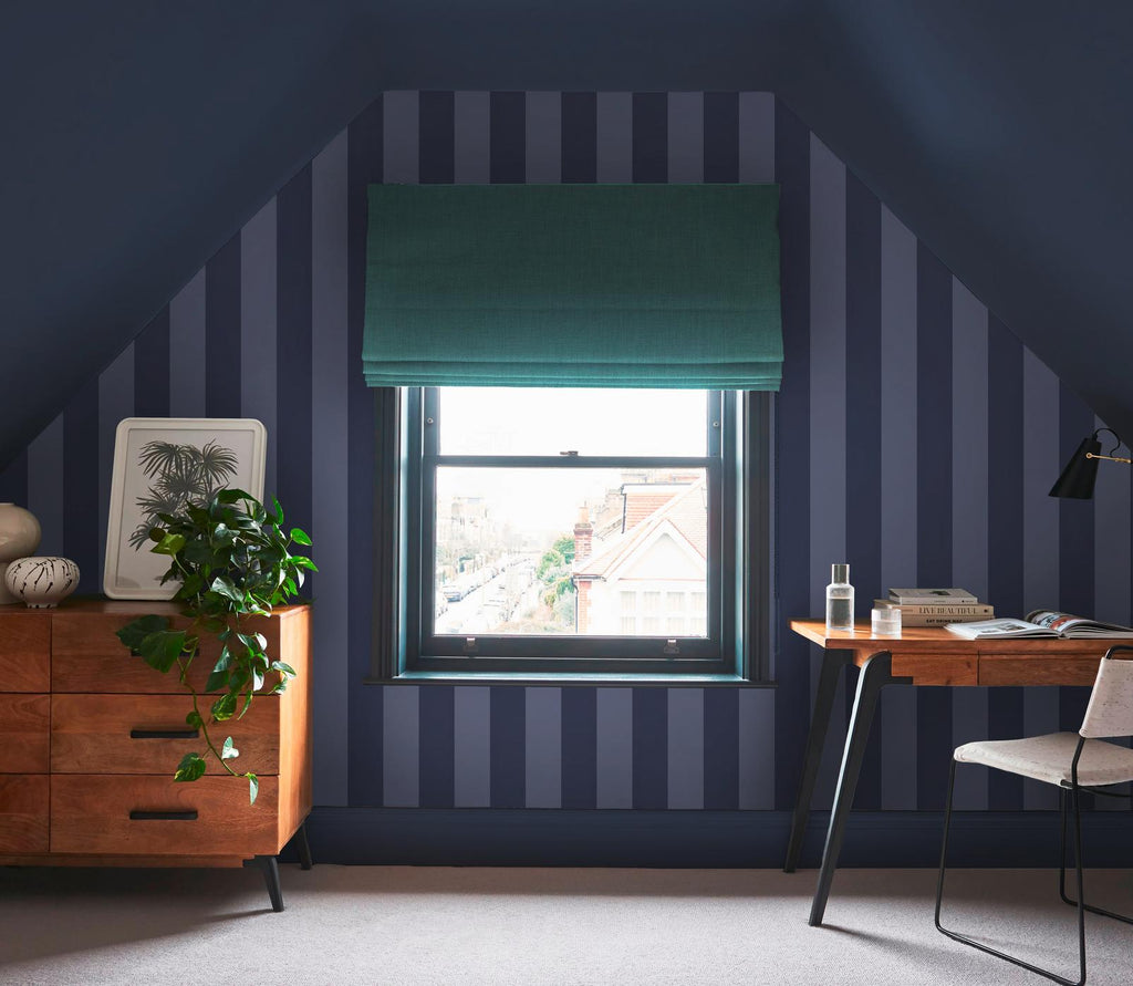 Quartet Stripe Midnight Wallpaper