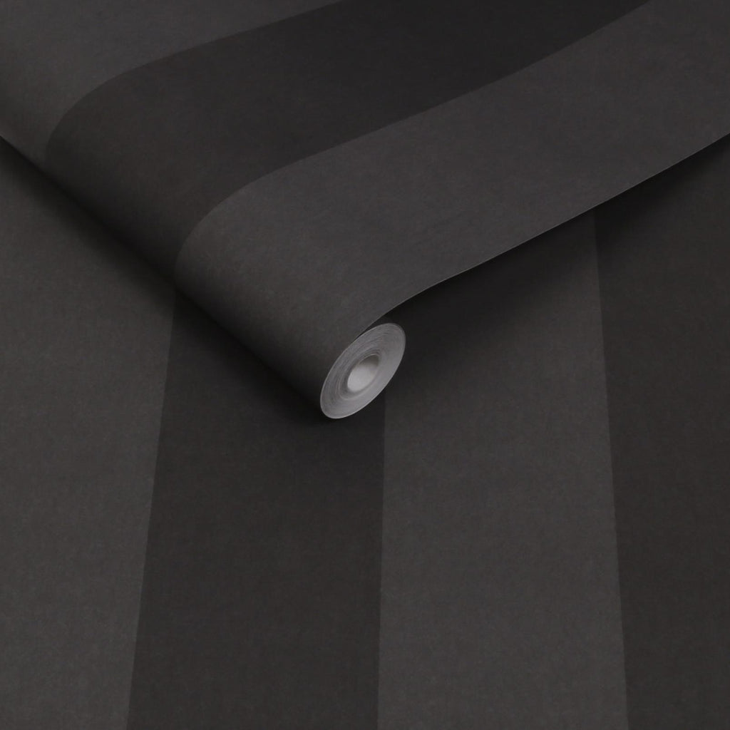 Quartet Stripe Charcoal Wallpaper
