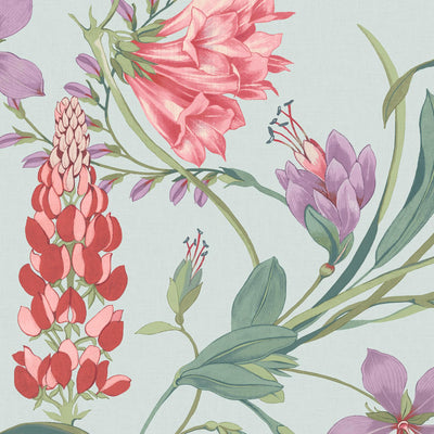 Botanist's Scroll Duck Egg Wallpaper