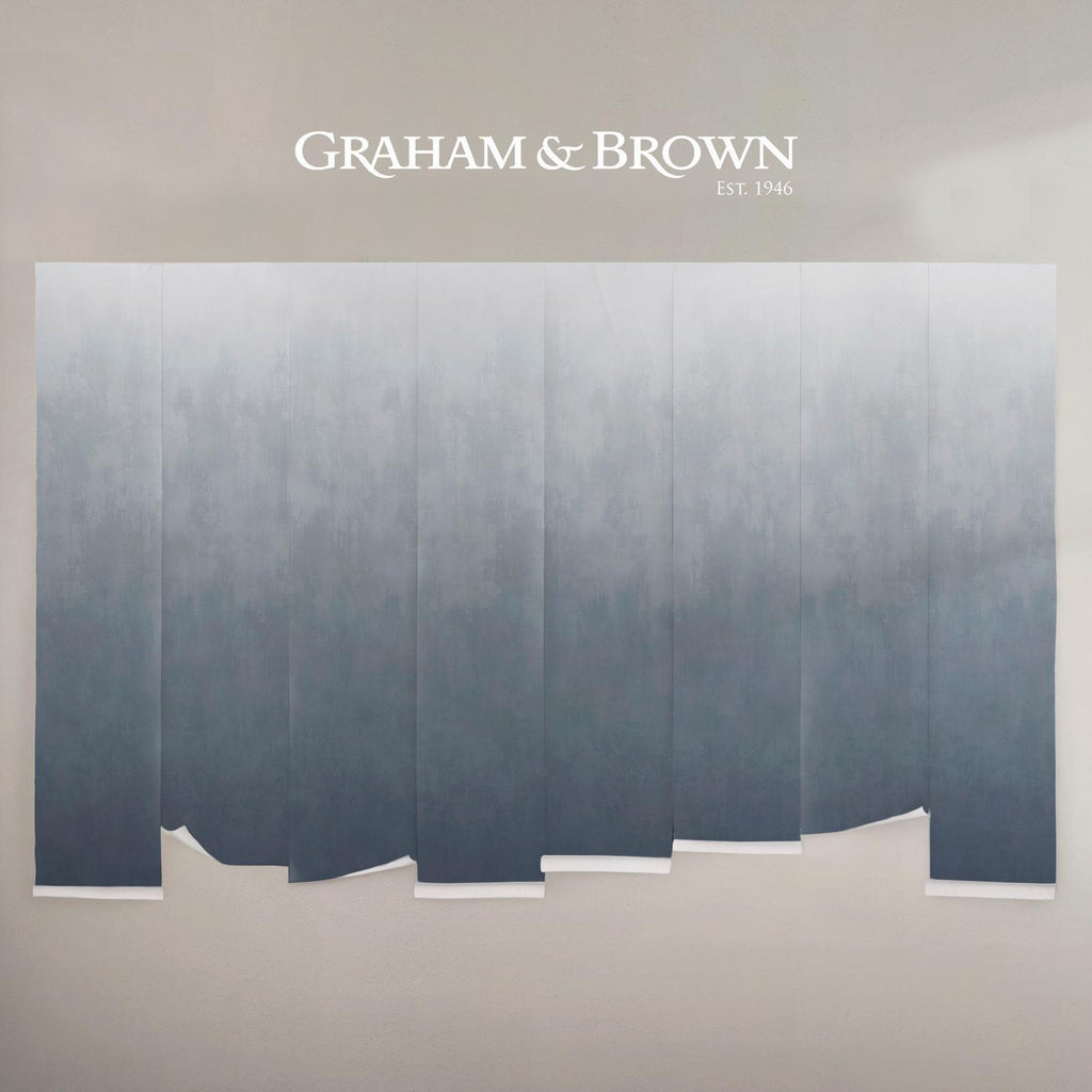Oblique Ink Blue Bespoke Mural
