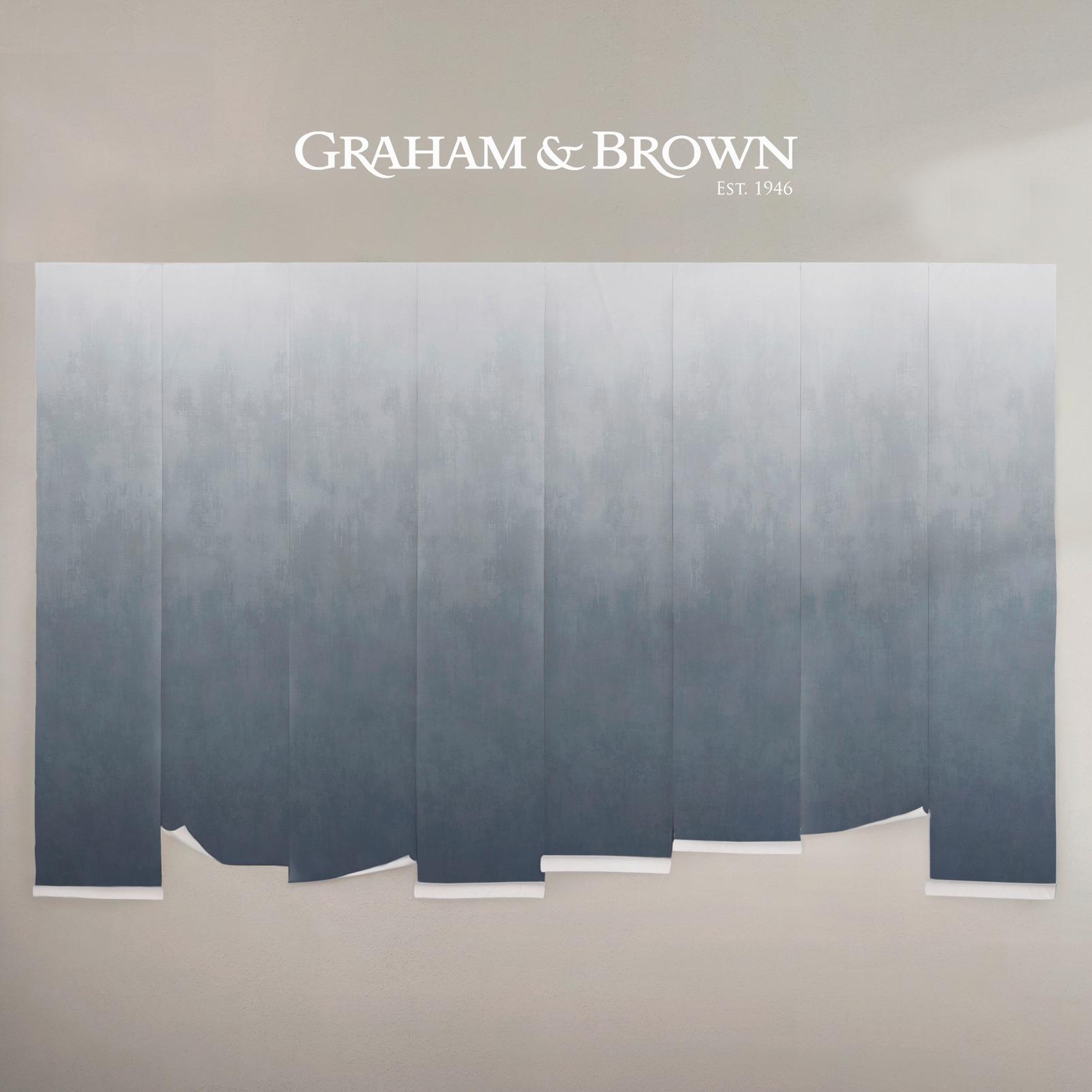 Oblique Ink Blue Bespoke Mural