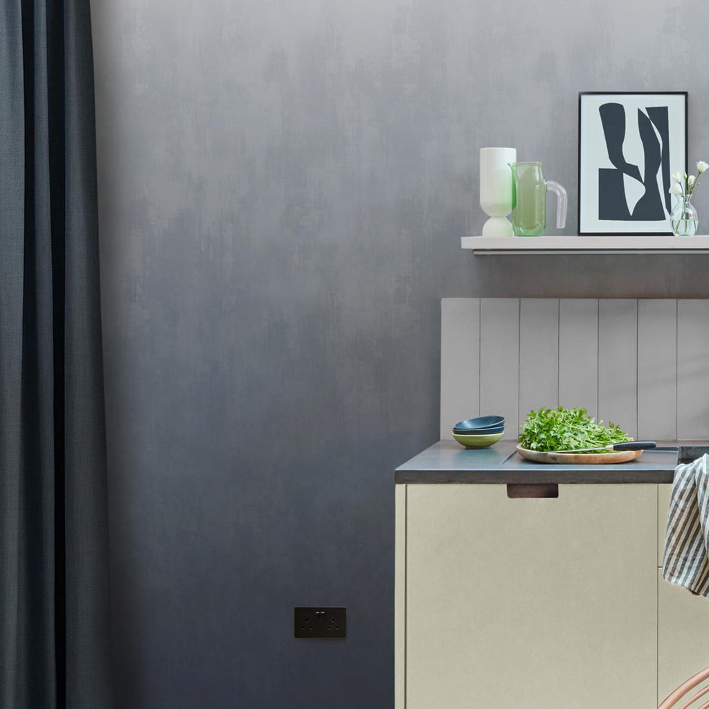 Oblique Ink Blue Bespoke Mural
