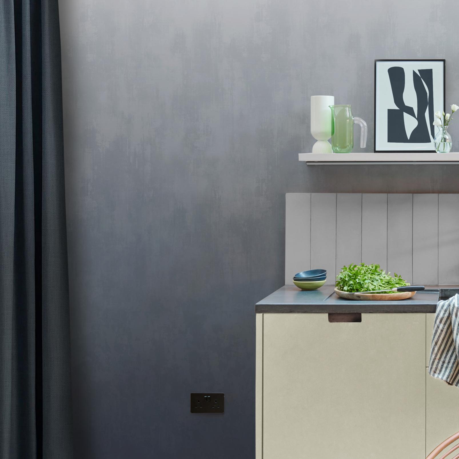 Oblique Ink Blue Bespoke Mural