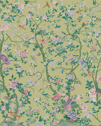 Chinoiserie Green Bespoke Mural