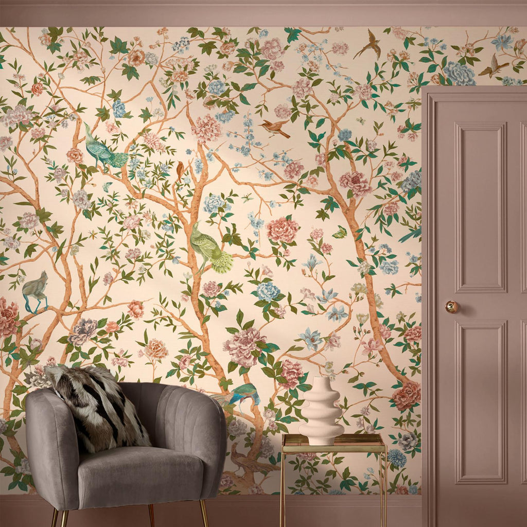 Chinoiserie Neutral Bespoke Mural