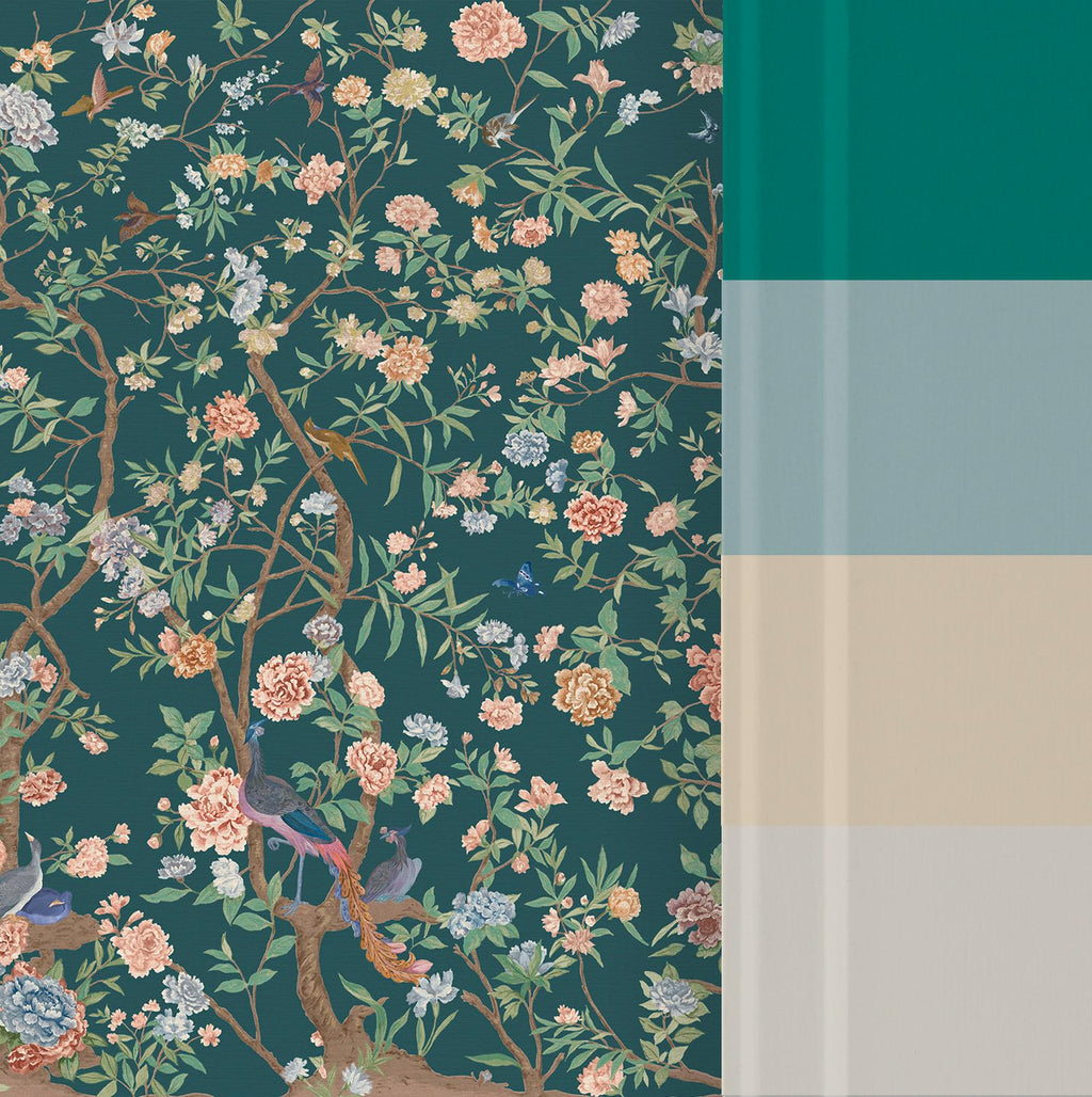 Chinoiserie Teal Bespoke Mural