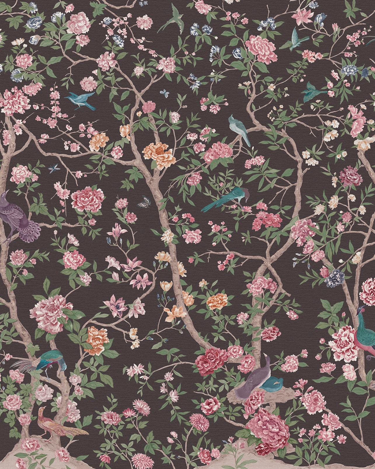 Chinoiserie Charcoal Bespoke Mural