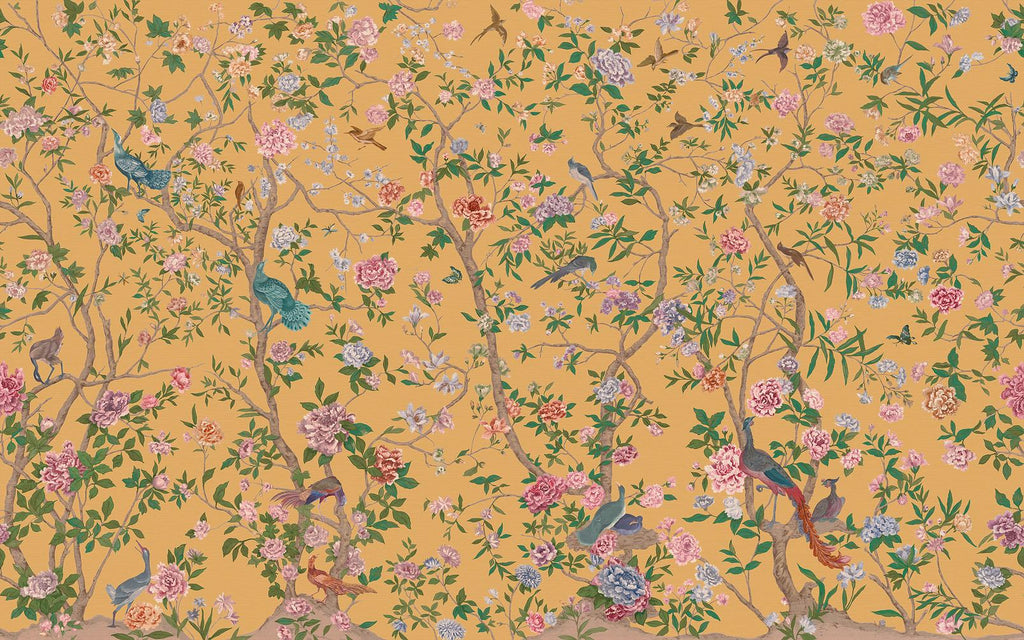 Chinoiserie Ochre Bespoke Mural