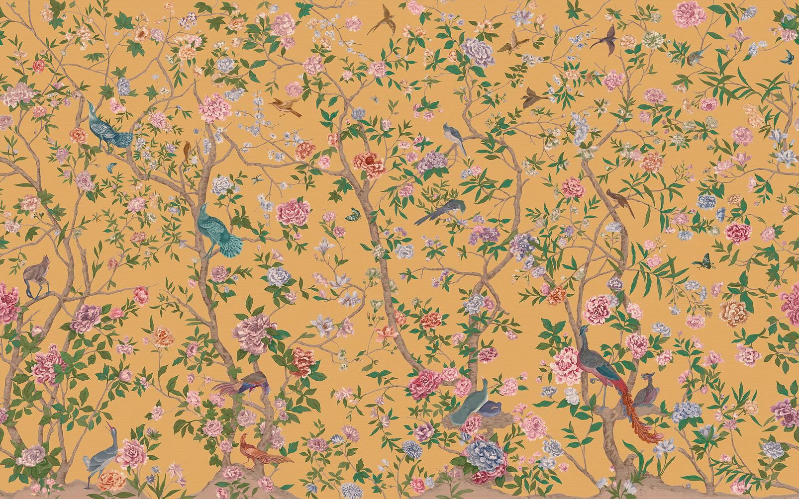 Chinoiserie Ochre Bespoke Mural