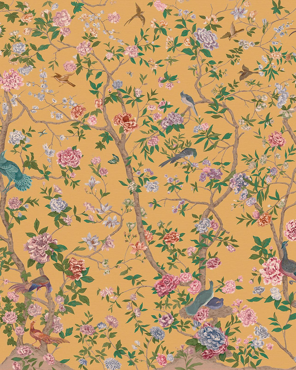 Chinoiserie Ochre Bespoke Mural