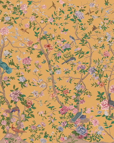 Chinoiserie Ochre Bespoke Mural