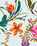Botanist's Scroll Duck Egg Bespoke Mural