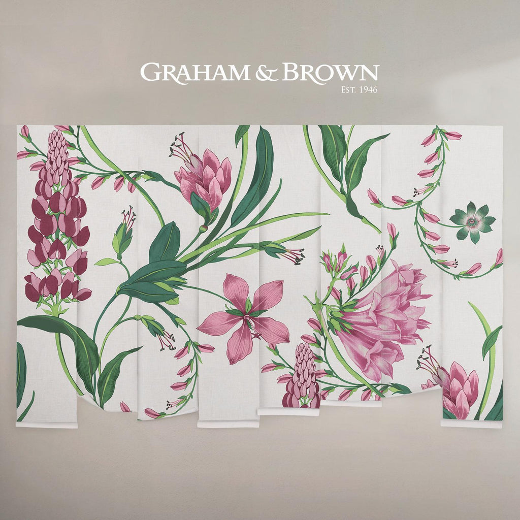 Botanist's Scroll Mauve Bespoke Mural