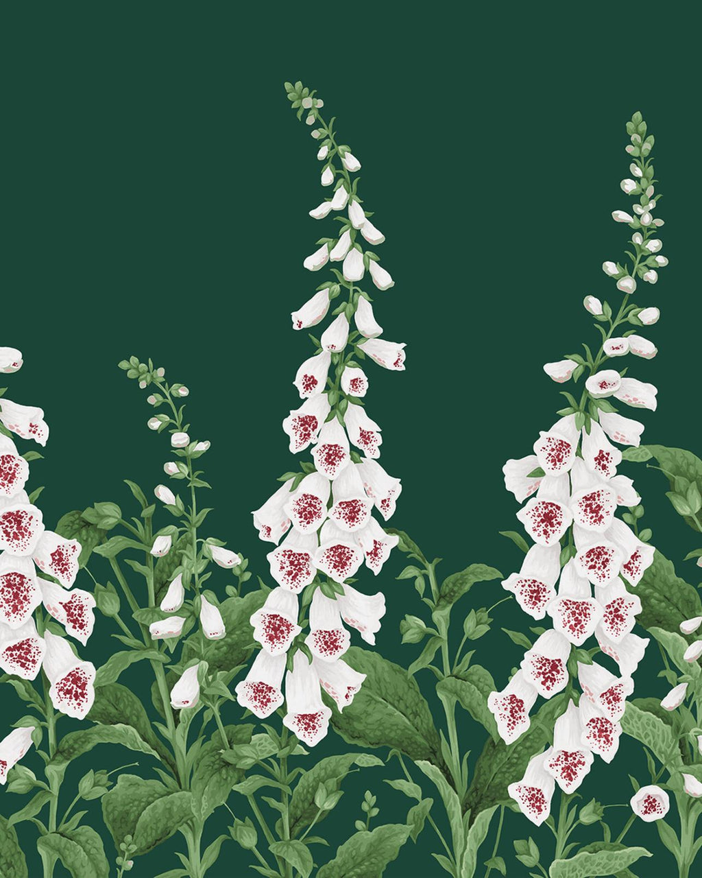 Foxglove Emerald Bespoke Mural