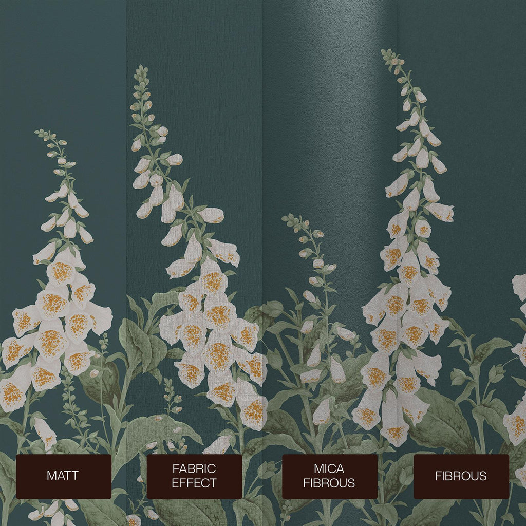 Foxglove Teal Bespoke Mural