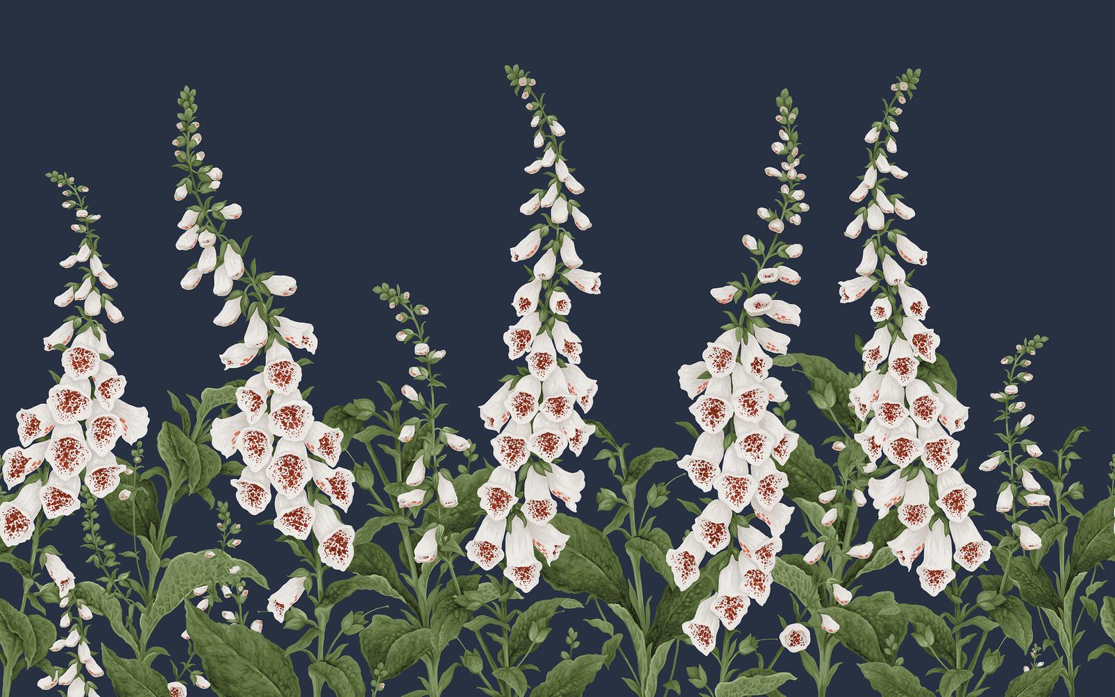 Foxglove Midnight Bespoke Mural