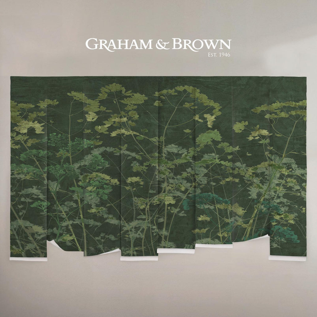 Flower Press Emerald Bespoke Mural