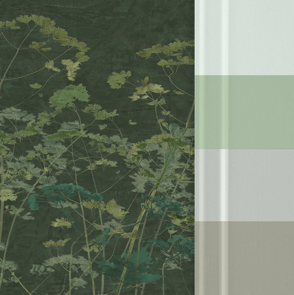 Flower Press Emerald Bespoke Mural