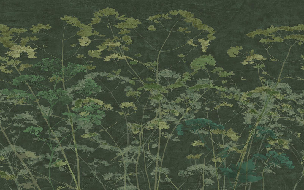 Flower Press Emerald Bespoke Mural