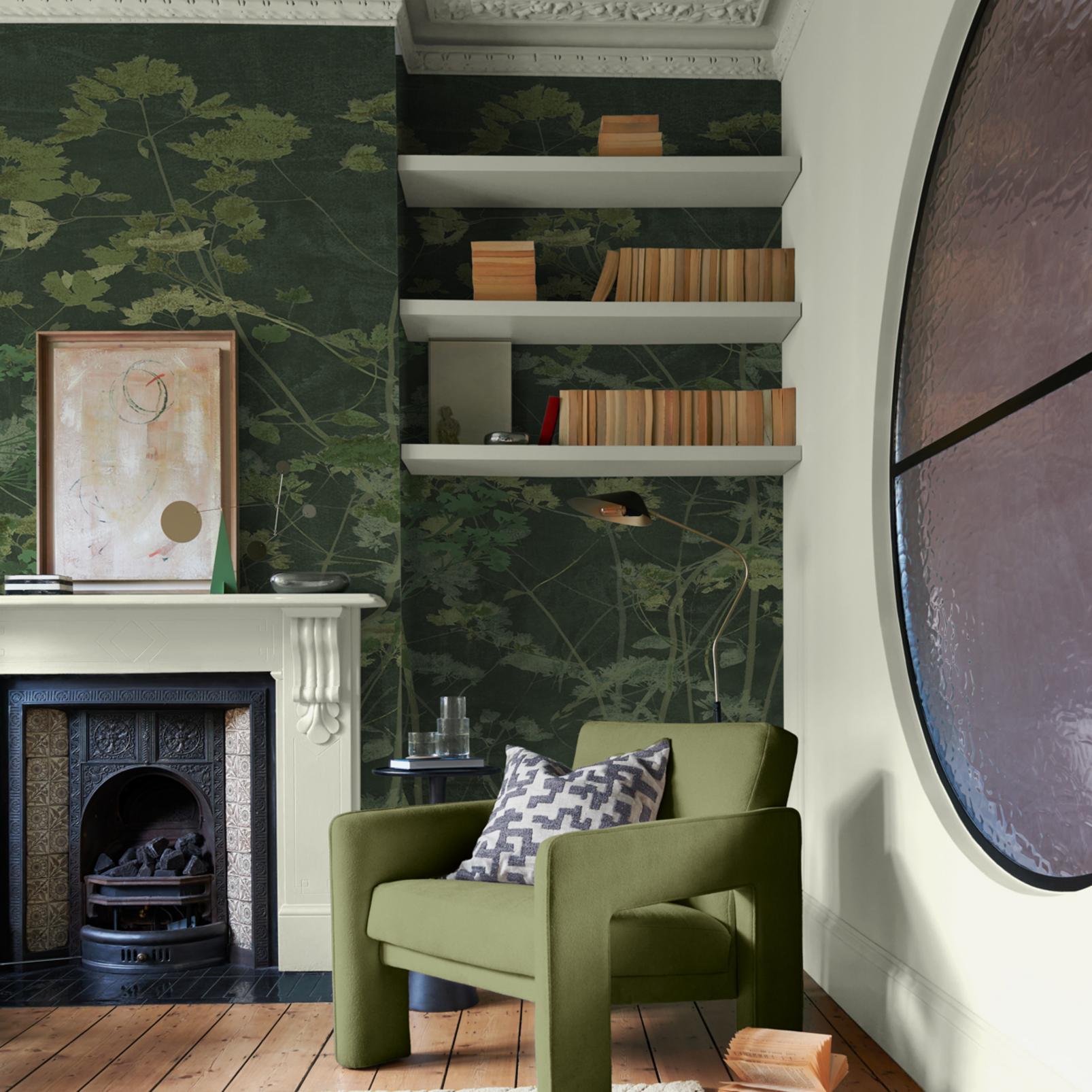 Flower Press Emerald Bespoke Mural