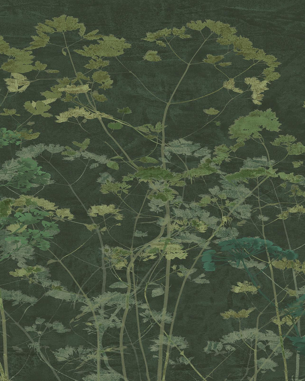 Flower Press Emerald Bespoke Mural