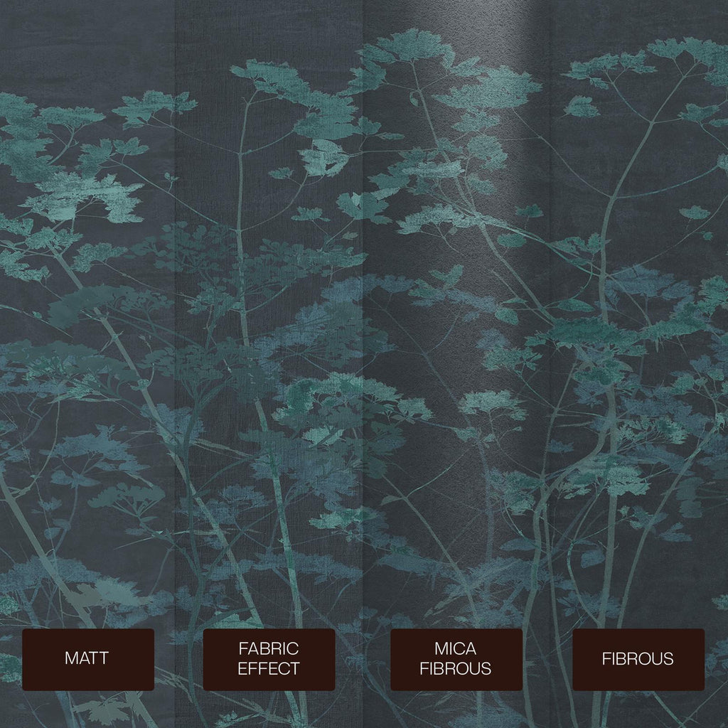 Flower Press Teal Bespoke Mural