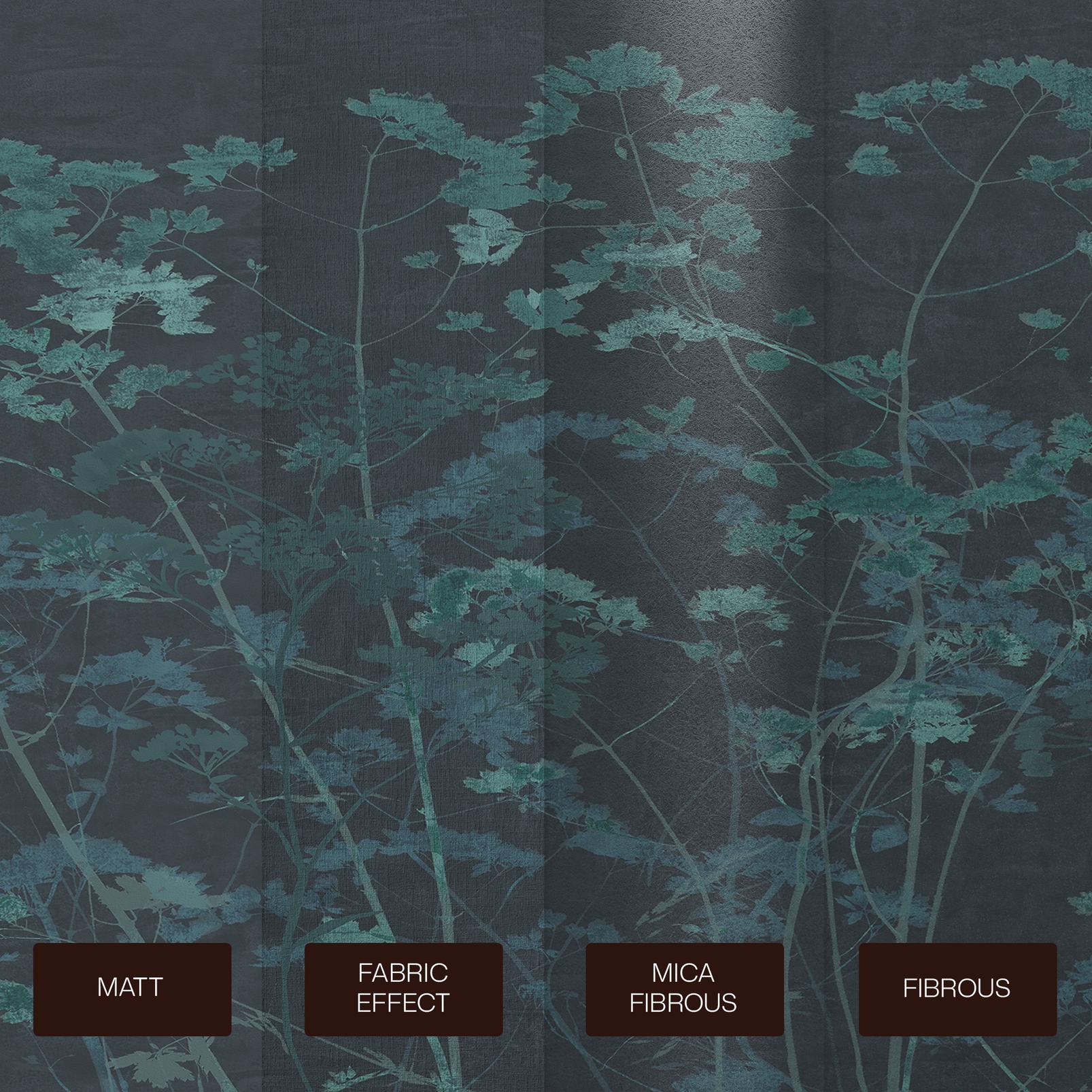 Flower Press Teal Bespoke Mural